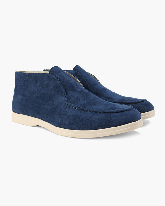 Mocassins hauts Old Money en daim