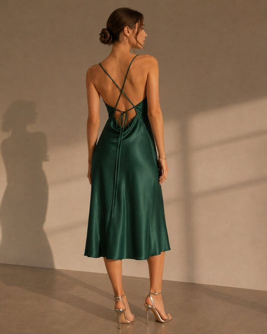 Robe nuisette en soie Old Money