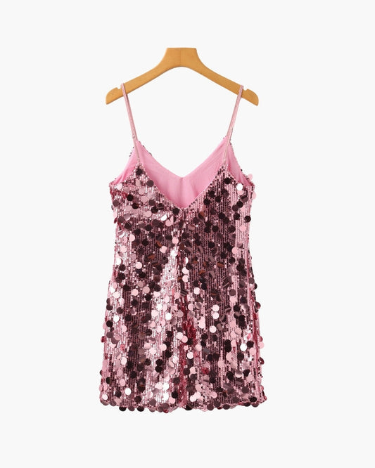 Mini-robe de soirée à sequins