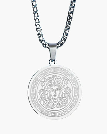 Chaîne longue Medusa (or et argent)
