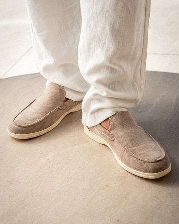 Mocassins Old Money en daim
