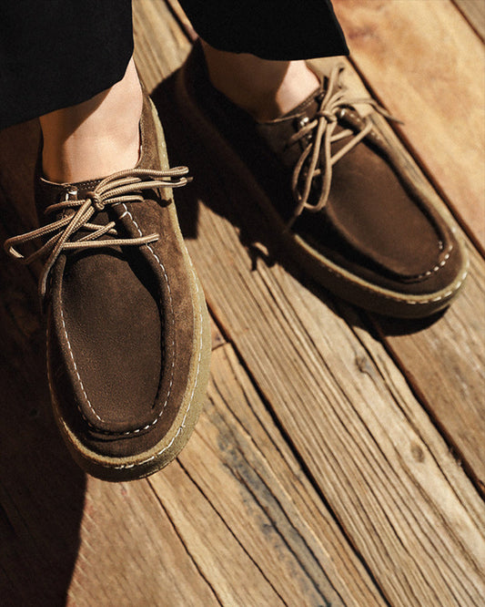 Chaussures de ville premium en daim