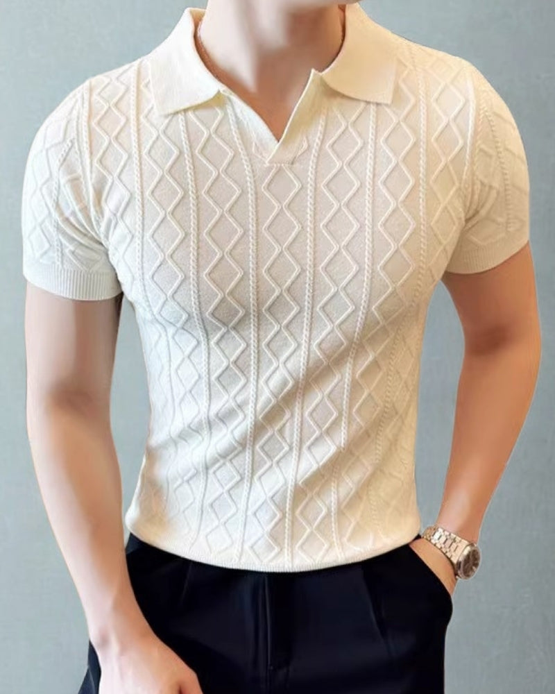 Polo Signature texturé en maille
