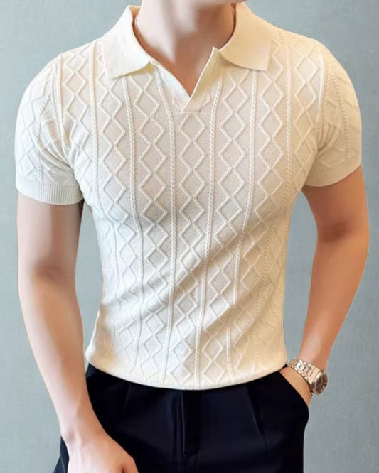 Polo Signature texturé en maille