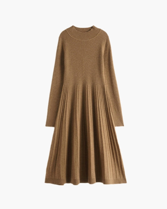 Robe évasée en pur cachemire