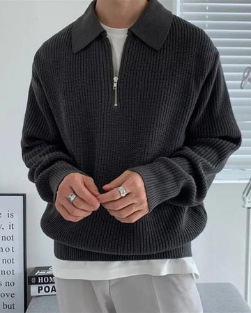 Pull Cesare demi-zip