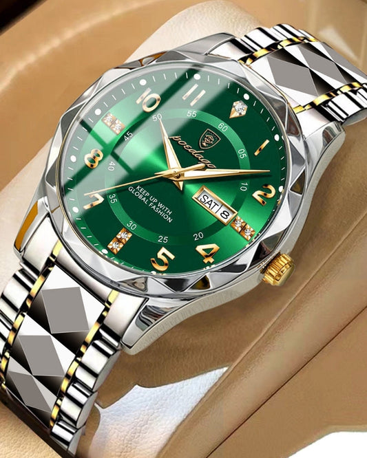 Montre classique bicolore en acier