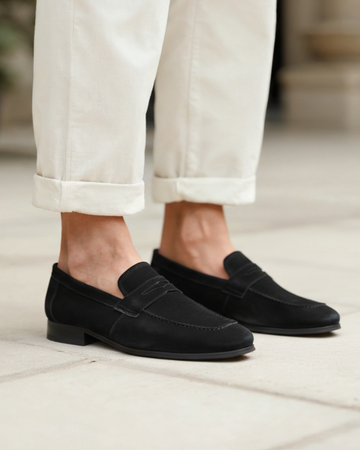 Mocassins penny Old Money en daim