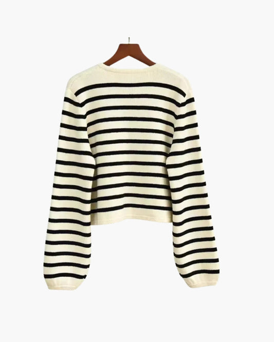 Gilet premium en laine rayée
