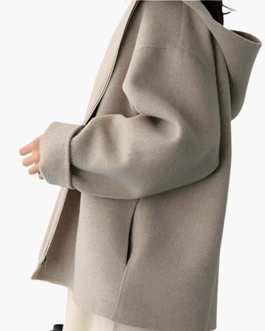 Manteau zippé Marlow en laine