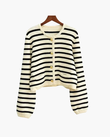 Gilet premium en laine rayée