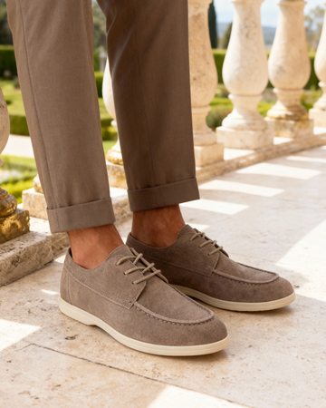 Chaussures premium à lacets en daim