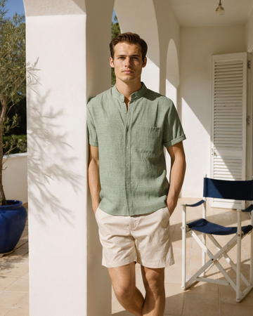 Chemise col mandarin Mark