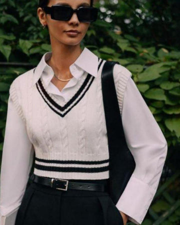 Gilet pull femme raffiné