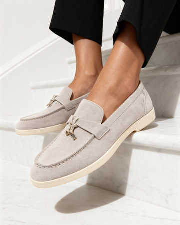 Mocassins femme Old Money en daim