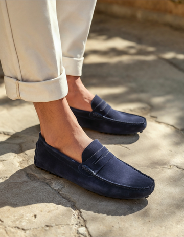 Mocassins driver en daim